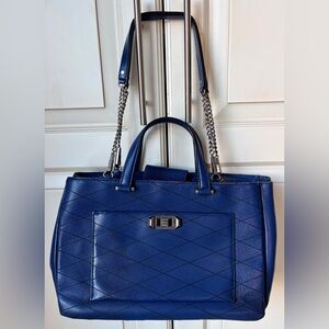Rebecca Minkoff Je T'aime Work Tote. Blue w silver hardware.